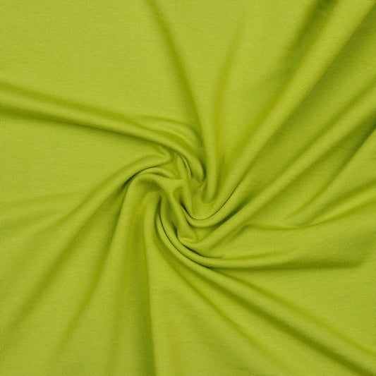 Cotton loopback knit - lime green 235 g/m² (GOTS certified)