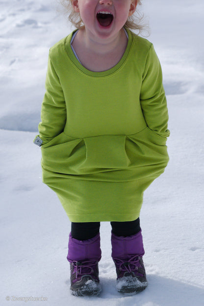 Cotton loopback knit - lime green 235 g/m² (GOTS certified)