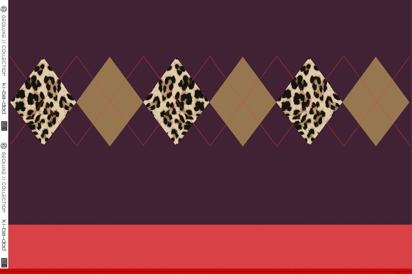 Image with cotton loopback knit - leopard geometry 295 g/m² – available at Šarlotes audumi