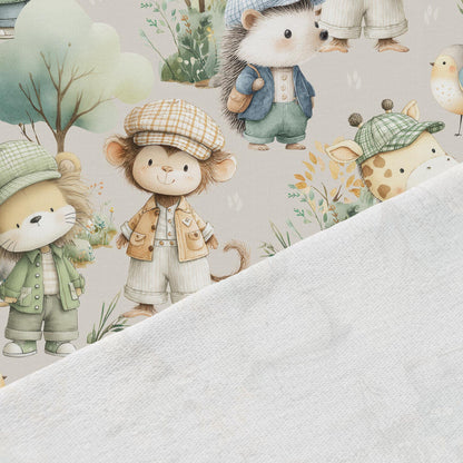 Image of cotton loopback knit - Little Explorers Safari 250 g/m² – available at Šarlotes audumi