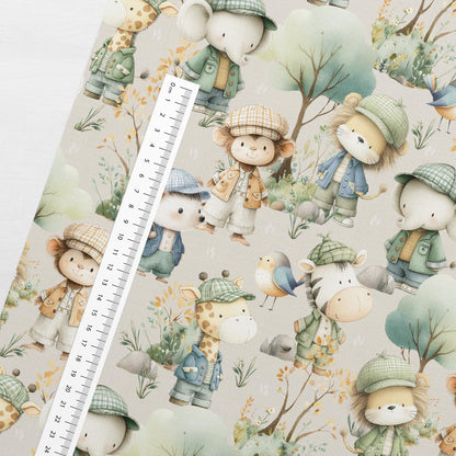 Image of cotton loopback knit - little explorers safari 250 g/m² – available at Šarlotes audumi