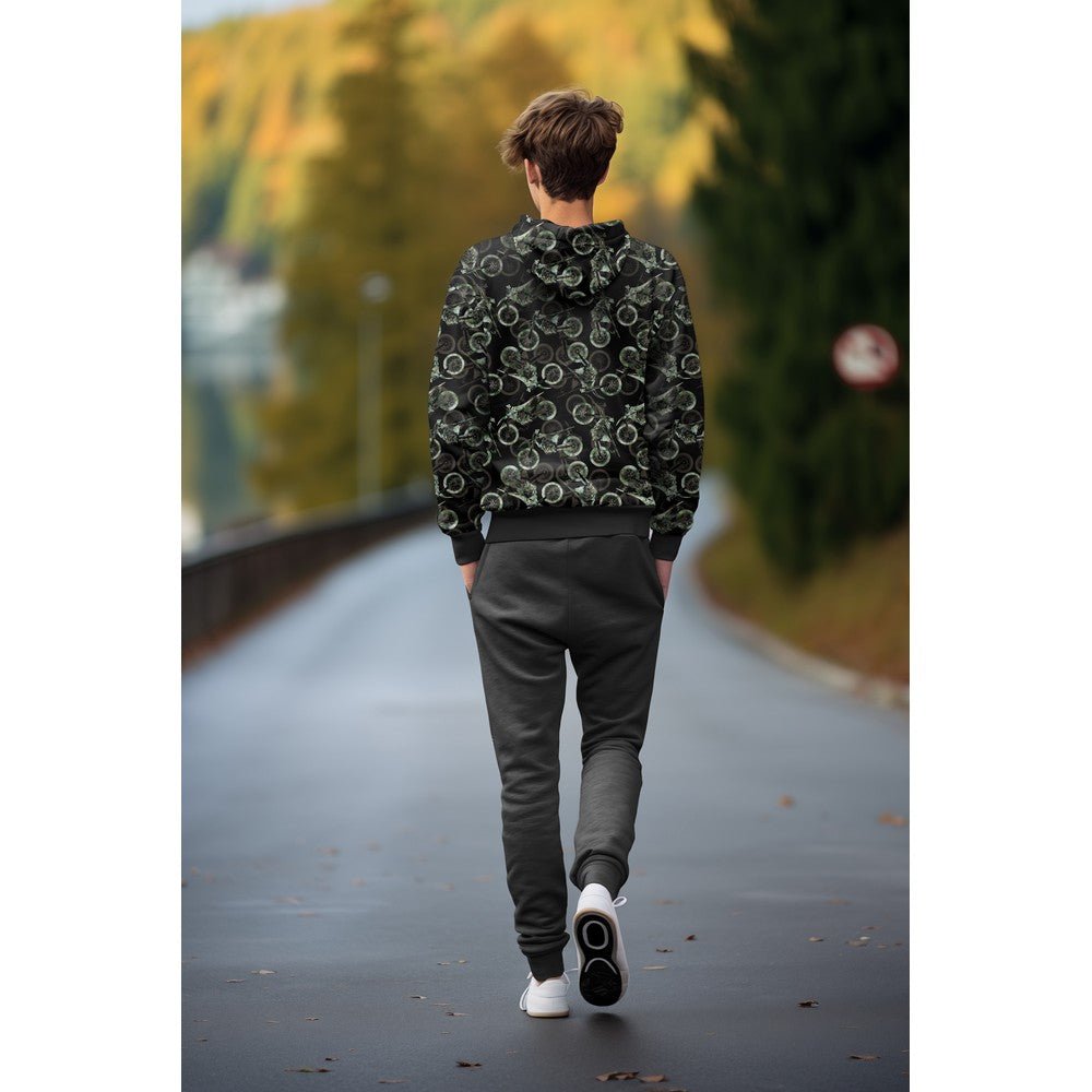 Cotton loop knit - motorcycles 230 g/m²