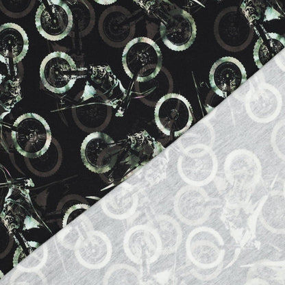 Cotton loopback knit - motorcycles 230 g/m²