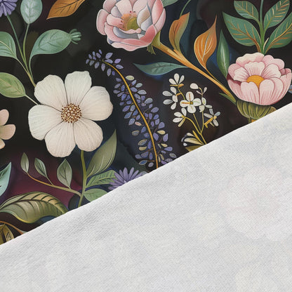 Image with cotton loopback knit - Mysterious Meadow 250 g/m² – available at Šarlotes audumi