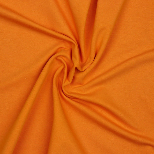 Cotton loopback knit - orange 235 g/m² (GOTS certified)