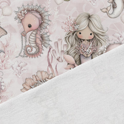 Image of Cotton loopback jersey - pearl ocean 250 g/m² | Design - 16 – available at Šarlotes audumi