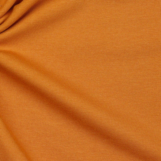 Cotton loopback knit - rust shade 235 g/m² (GOTS certified)