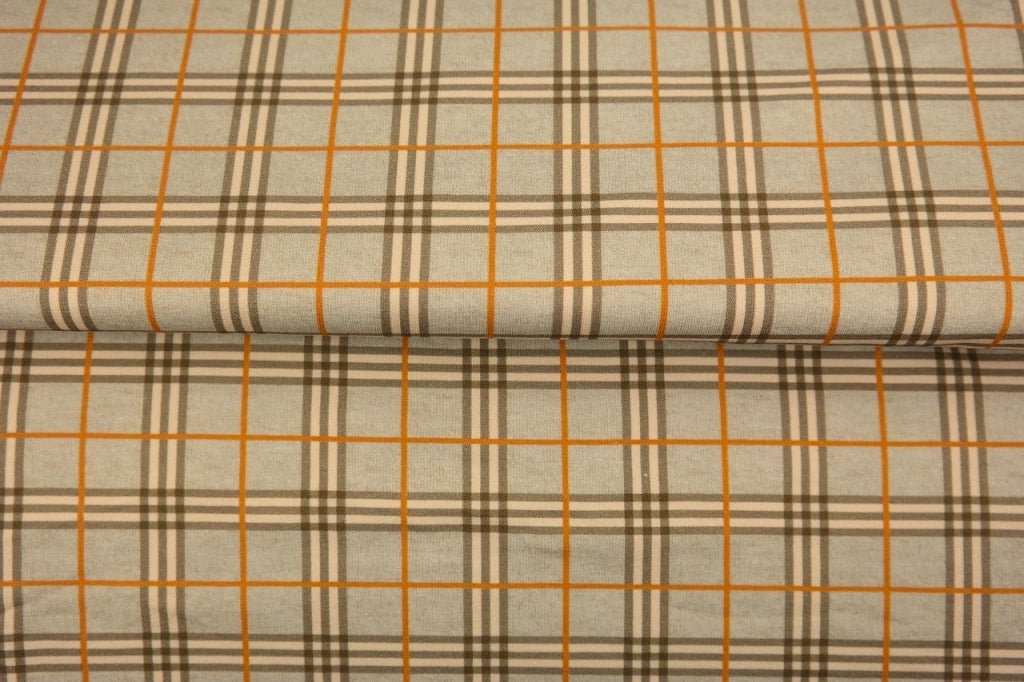 Cotton loop knit - checked 250 g/m²