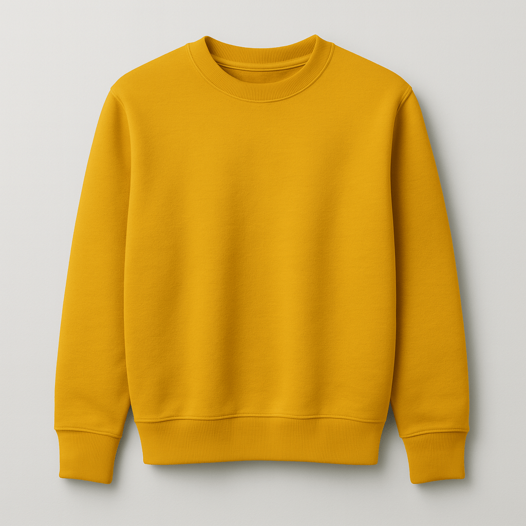 Cotton loopback knit - mustard 235 g/m² (GOTS certified)