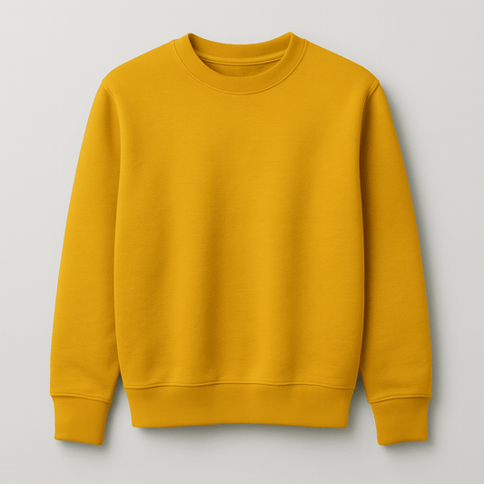Cotton loopback knit - mustard 235 g/m² (GOTS certified)