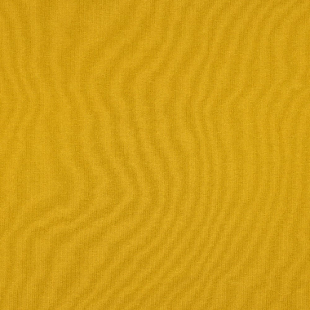 Cotton loopback knit - mustard 235 g/m² (GOTS certified)