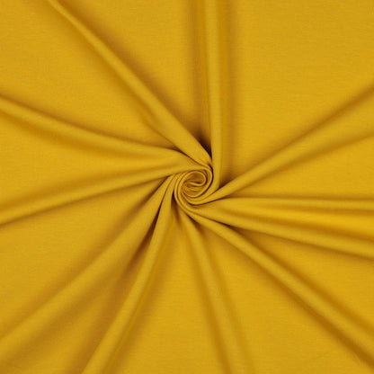 Cotton loopback knit - mustard 235 g/m² (GOTS certified)