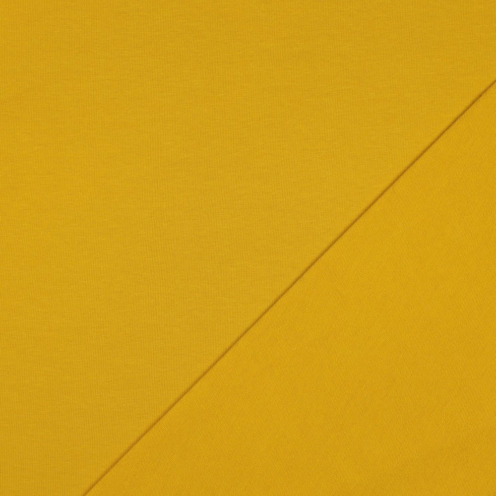 Cotton loopback knit - mustard 235 g/m² (GOTS certified)