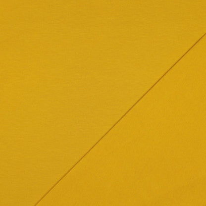 Cotton loopback knit - mustard 235 g/m² (GOTS certified)