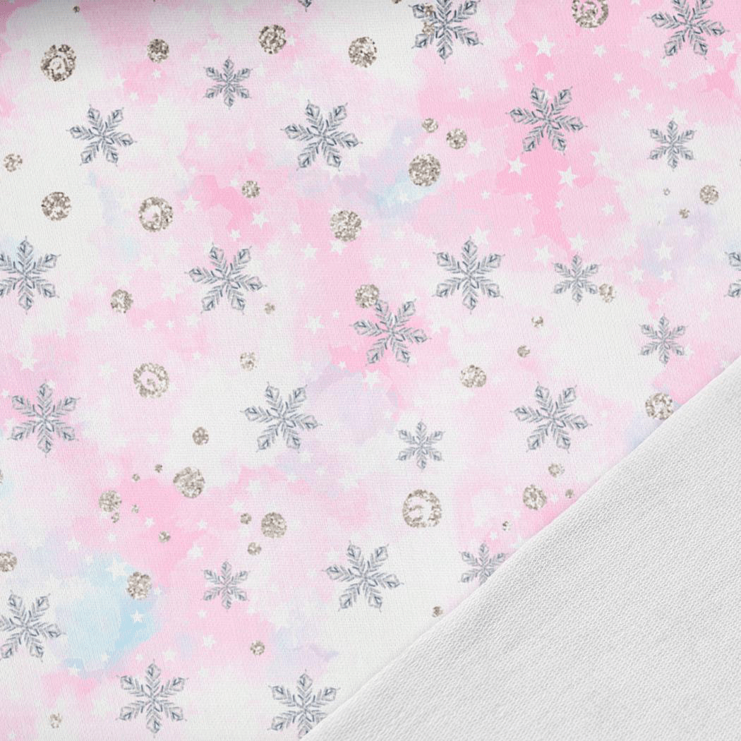 Cotton loop knit - snowflakes 250 g/m²