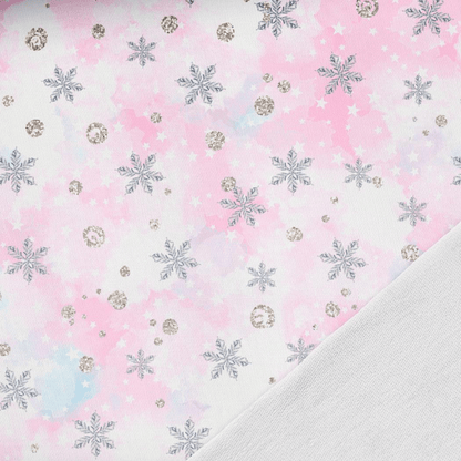 Cotton loop knit - snowflakes 250 g/m²
