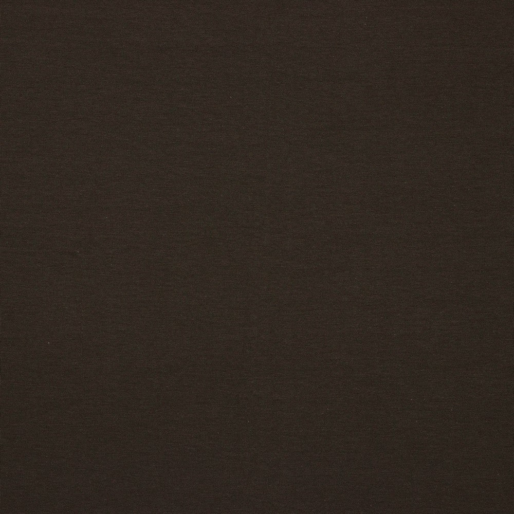 Cotton loopback knit fabric - chocolate brown 235 g/m² (GOTS certified)