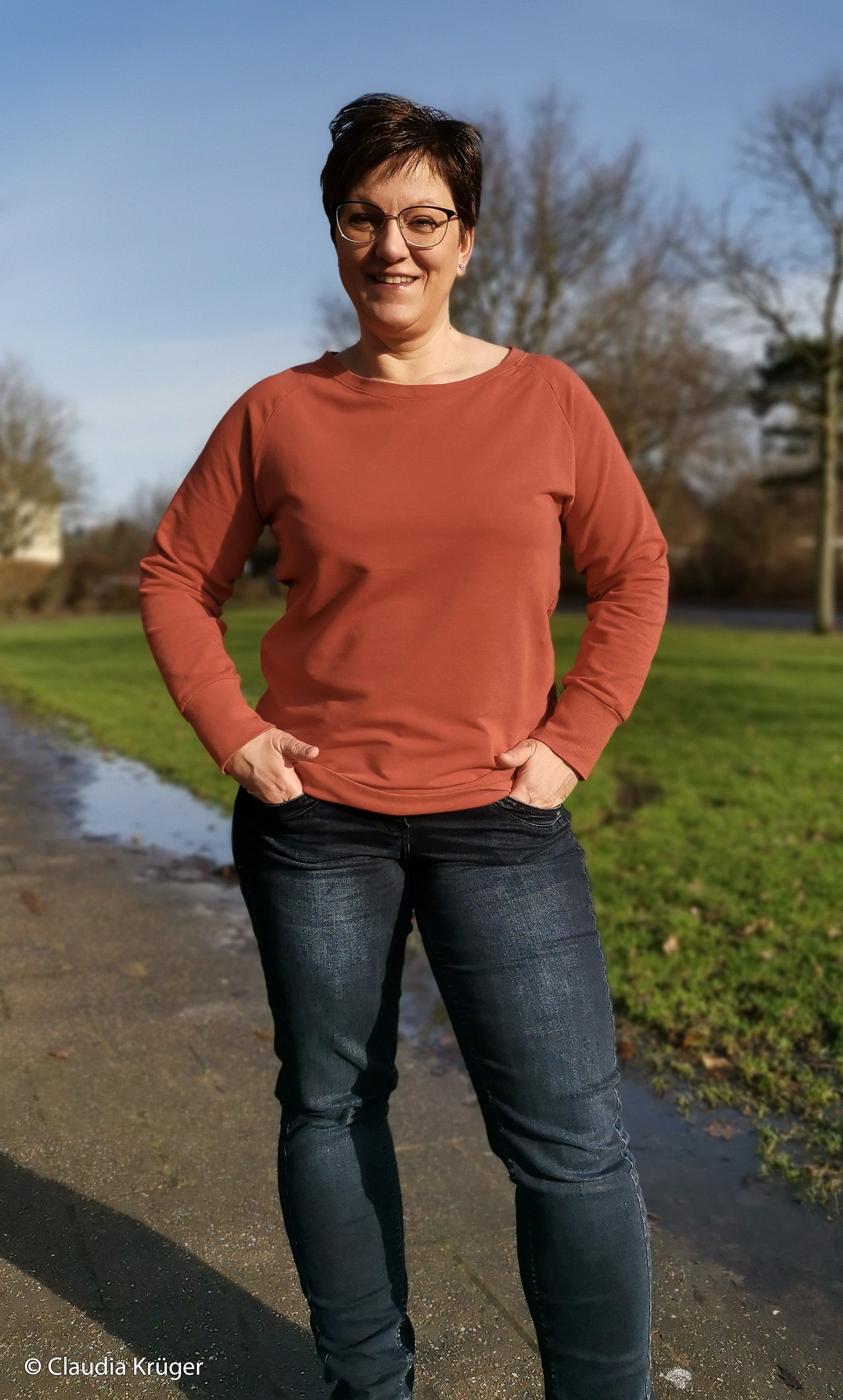 Cotton loop knit - terracotta 240 g/m²