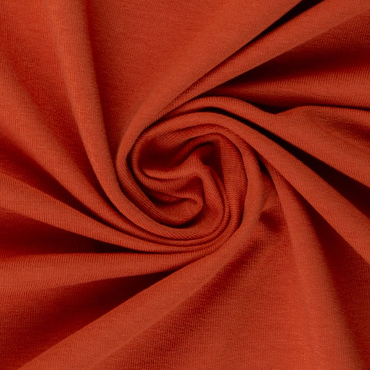 Cotton loopback knit - terracotta 240 g/m²