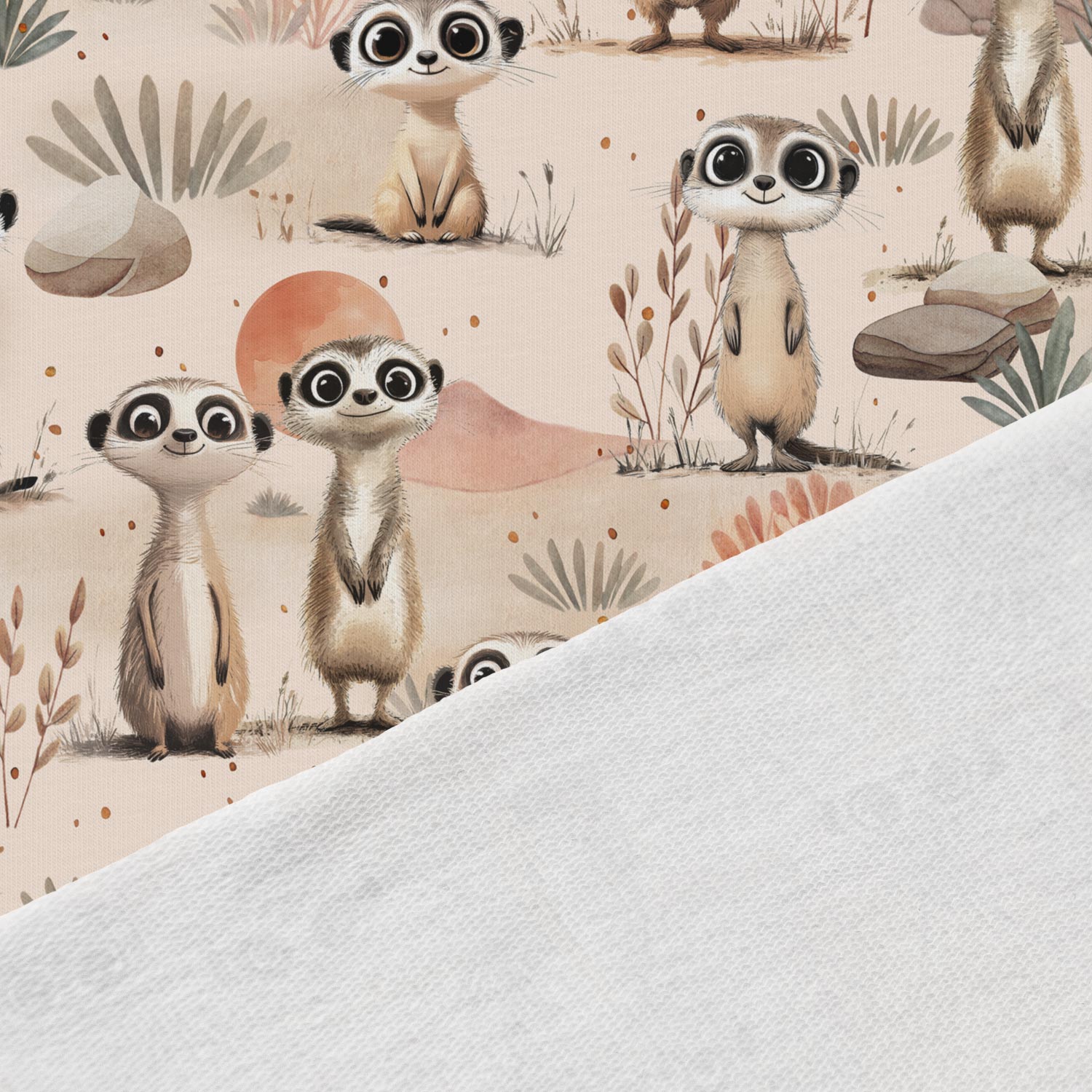 Image of Cotton loopback jersey - Desert Rascals 250 g/m² – available at Charlotte's Fabrics
