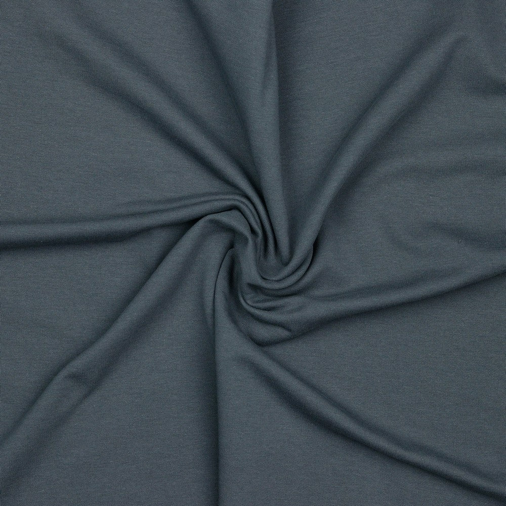 Cotton loop knit - dark gray 235 g/m² (GOTS certified)