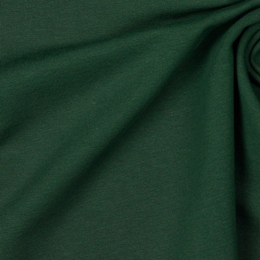 Cotton loopback knit - dark green 235 g/m² (GOTS cert.)