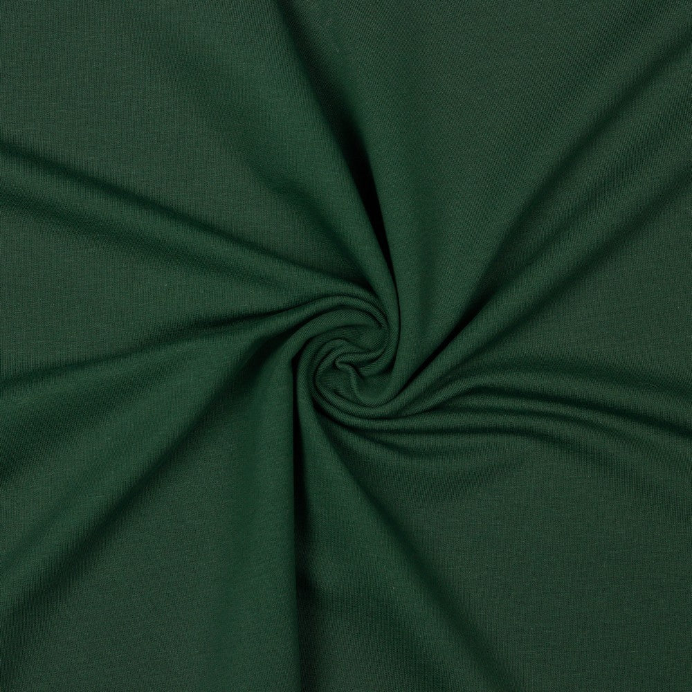 Cotton loop knit - dark green 235 g/m² (GOTS cert.)