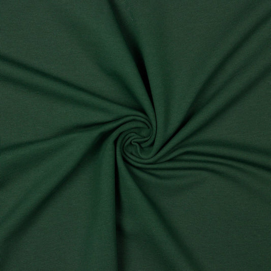 Cotton loop knit - dark green 235 g/m² (GOTS cert.)