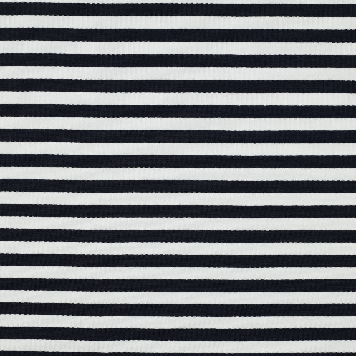Cotton loopback knit - dark blue stripes 190 g/m²