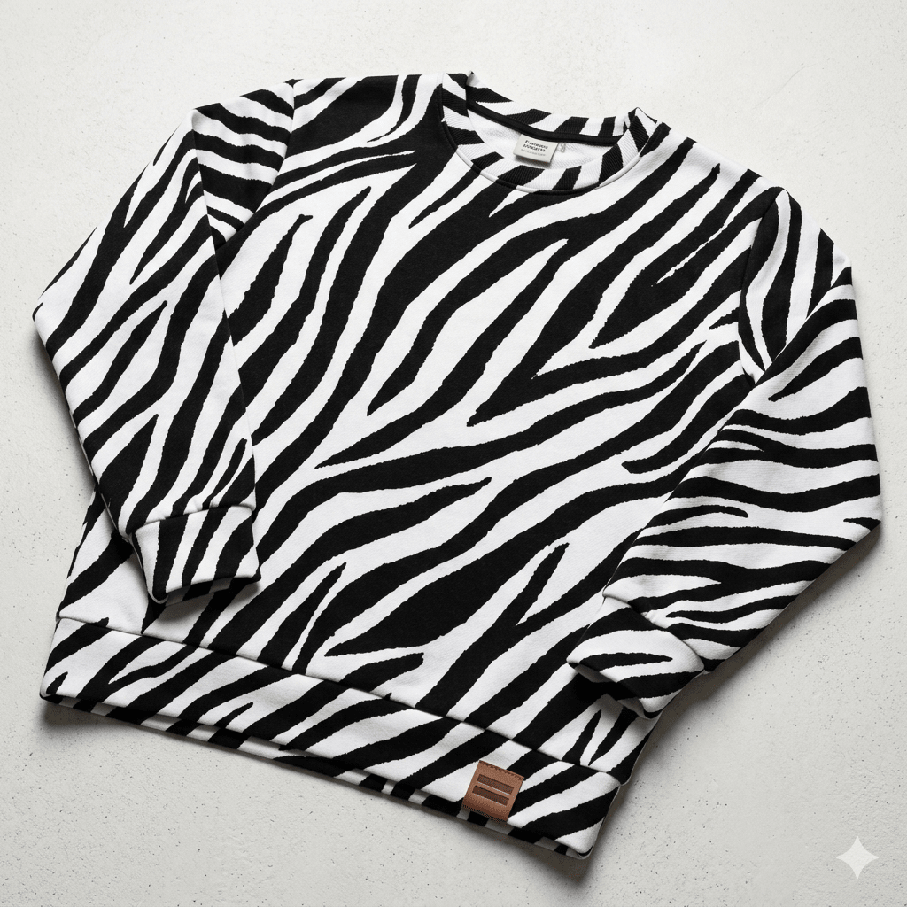 Image of cotton loopback knit - zebra 230 g/m² – available at Šarlotes audumi