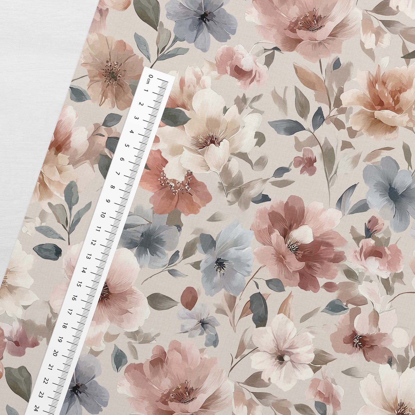 Image with cotton loopback knit - floral harmony 250 g/m² – available at Charlotte Fabrics