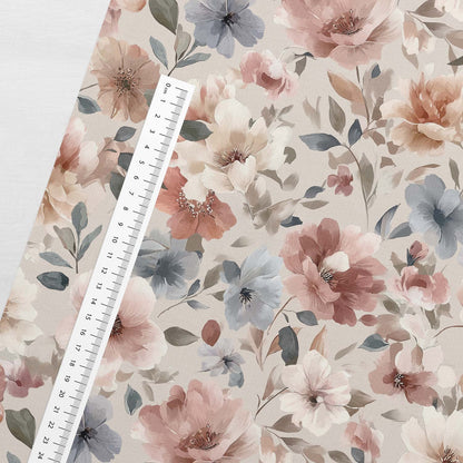 Image with cotton loopback knit - floral harmony 250 g/m² – available at Charlotte Fabrics