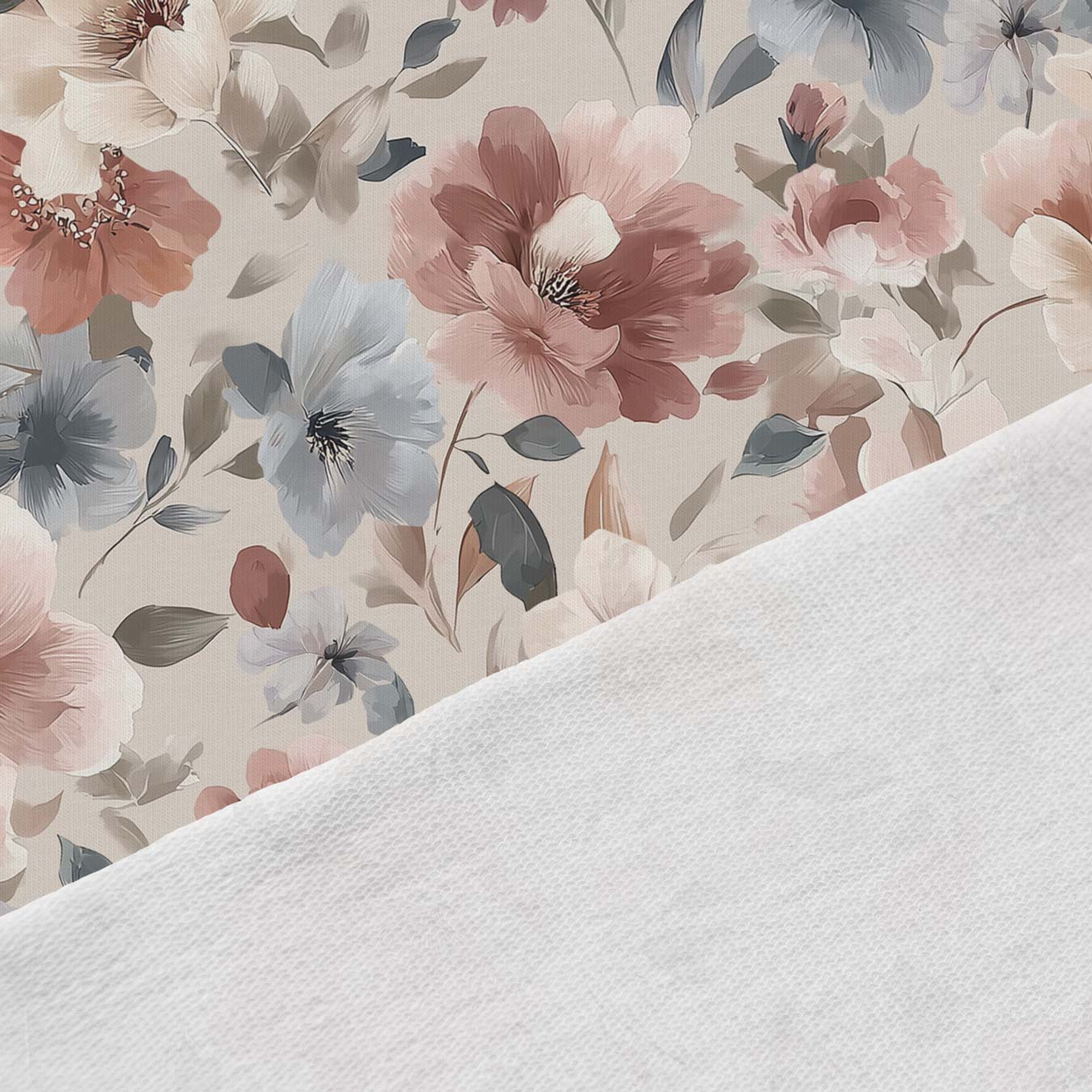 Image of cotton loopback knit - floral harmony 250 g/m² – available at Šarlotes audumi