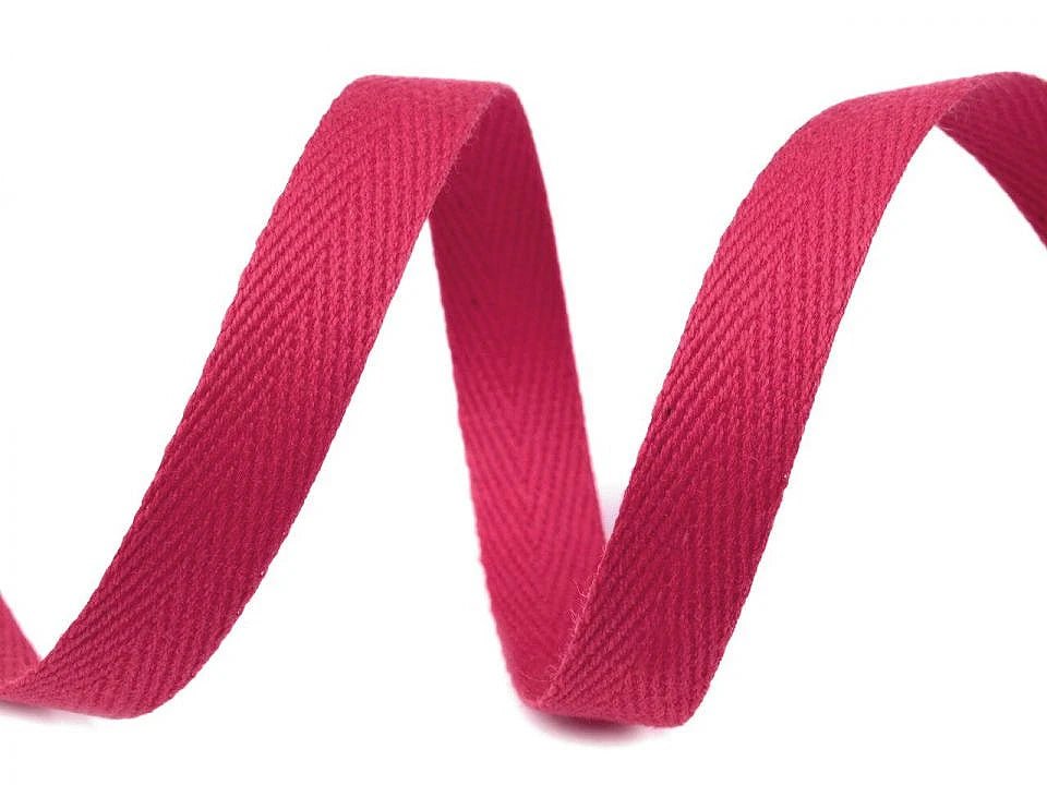 Cotton ribbon 10 mm - raspberry pink