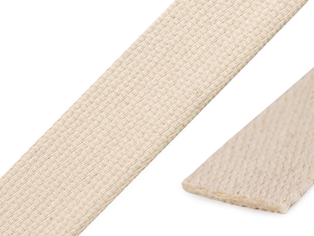 alt
Cotton ribbon for bags, straps 25 mm - natural