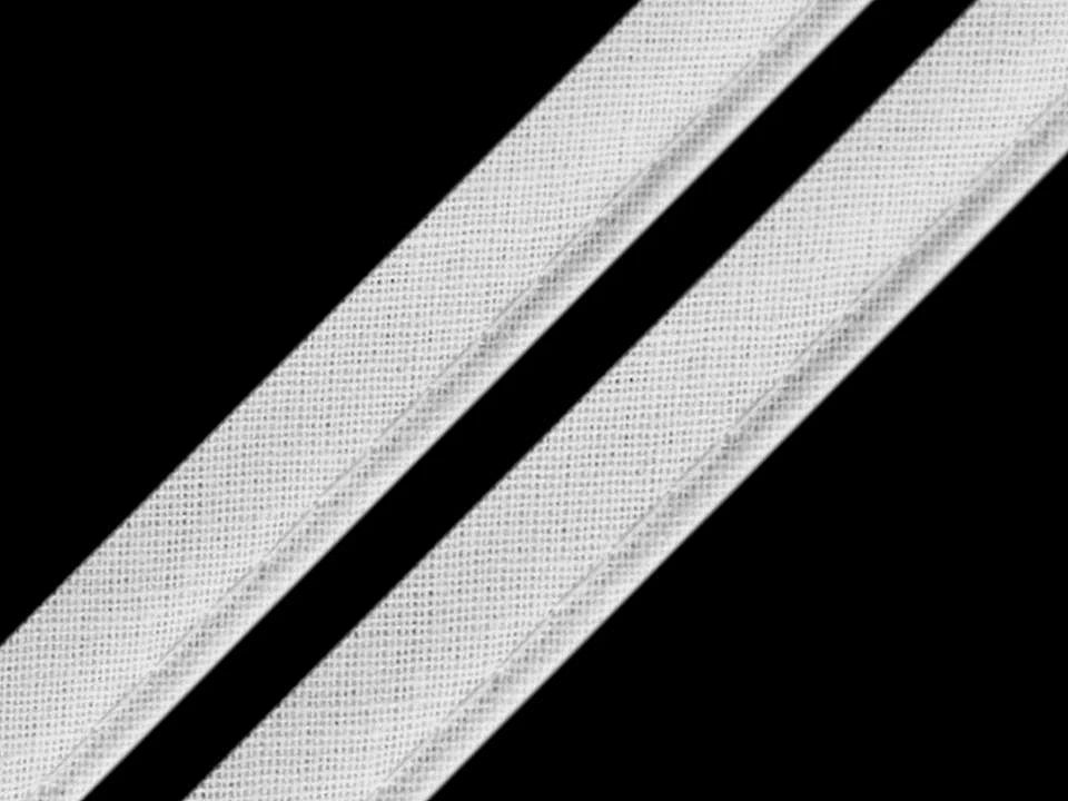alt
Cotton ribbon with cord 12 mm - white