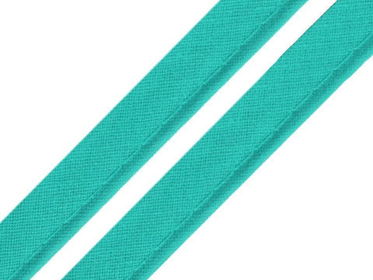 Cotton ribbon with cord 12 mm - Turkish green