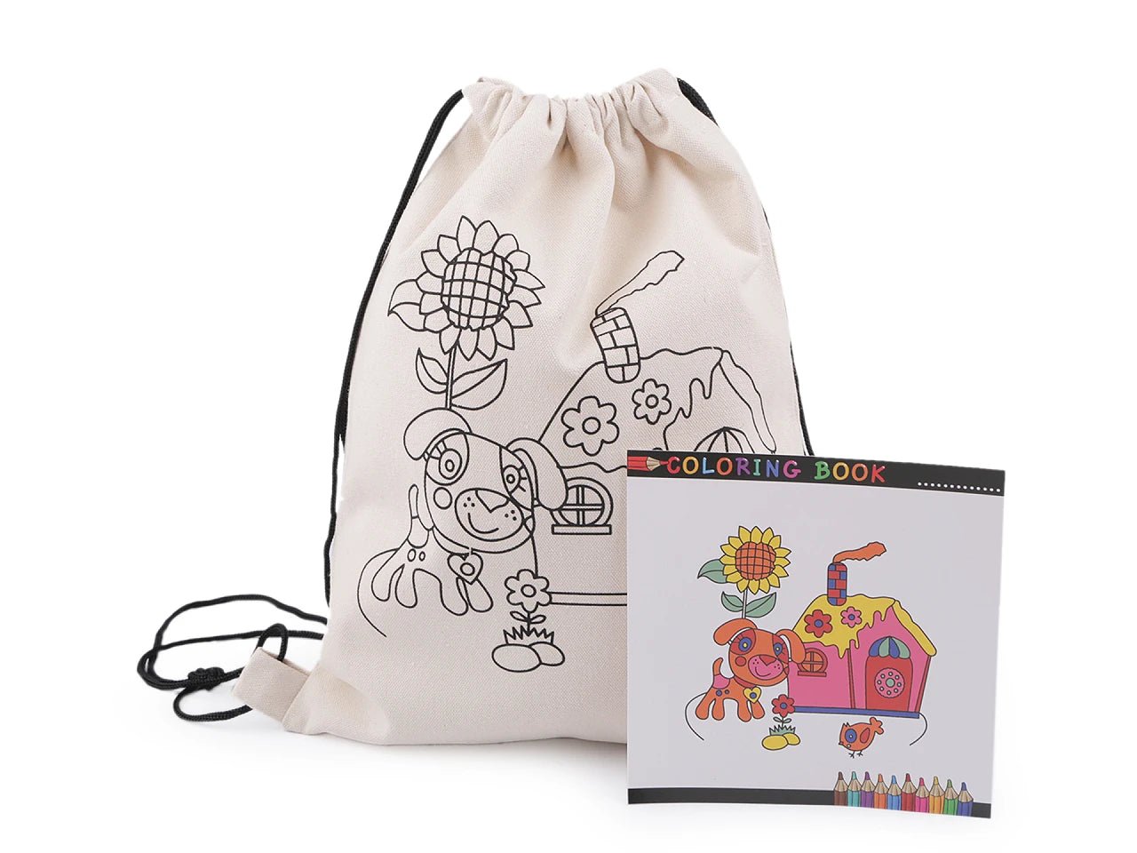 Cotton bag with a coloring image – dog