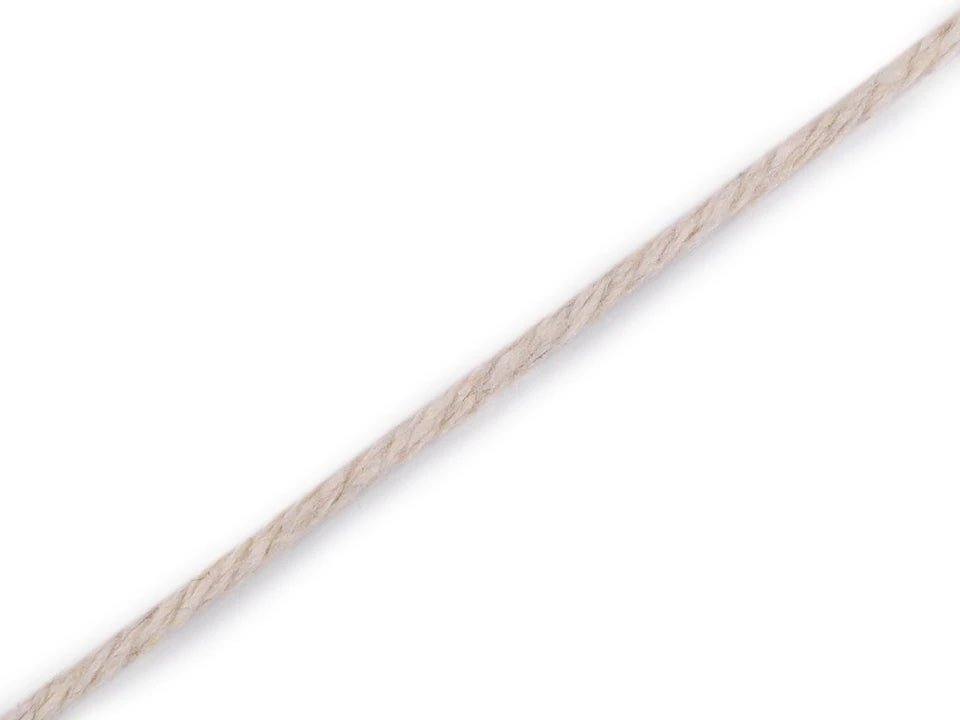 Image with cotton macrame cord 2–2.5 mm|in various shades – available at Šarlotes audumi