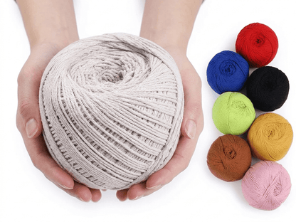 Image with cotton macrame cord 2–2.5 mm|available in various shades – available at Šarlotes audumi