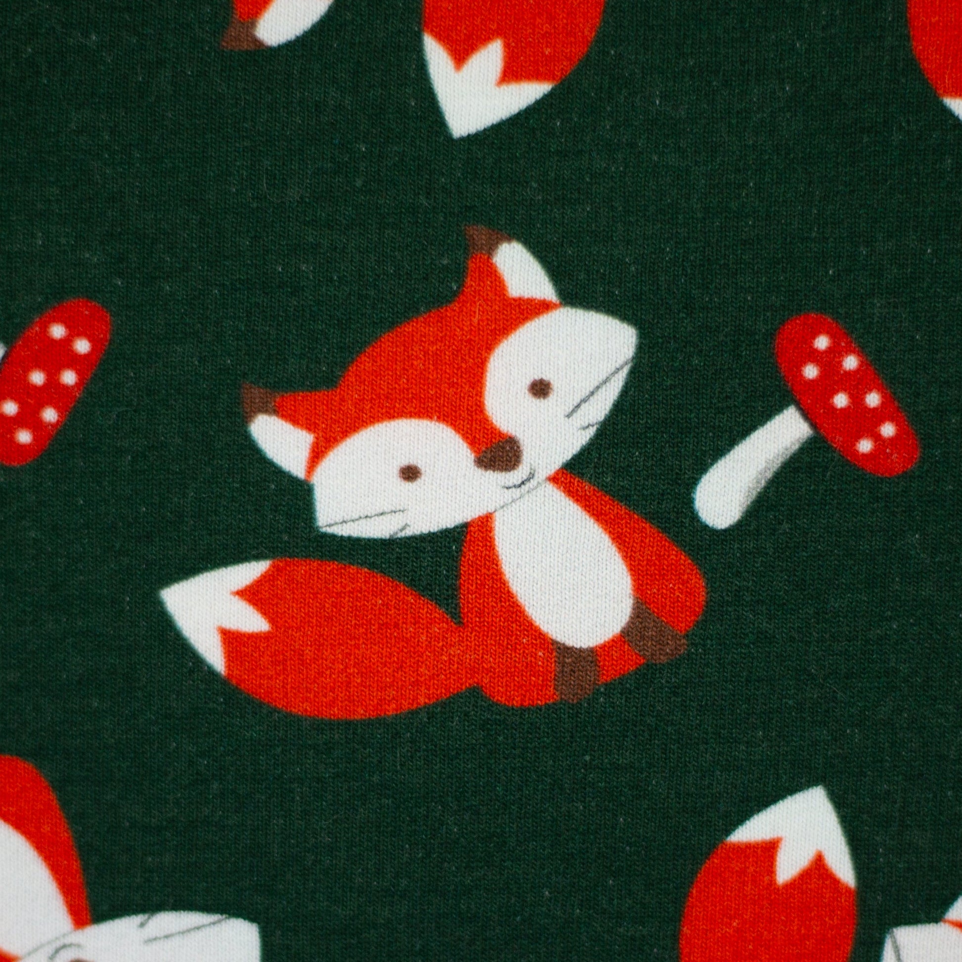 Image of cotton brushed loopback knit - foxes 230 g/m² – available at Šarlotes audumi