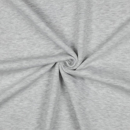 Image of cotton brushed knit - light grey melange 285 g/m² – available at Šarlotes audumi