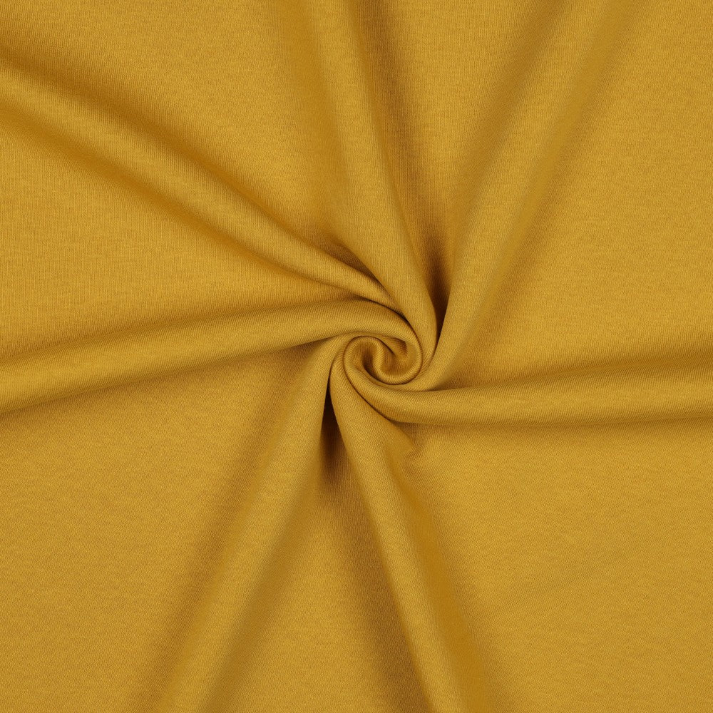 Insulated cotton knit - mustard 285 g/m²