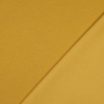 Cotton warm knit fabric - mustard 285 g/m²