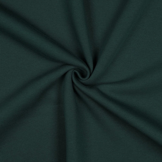 Image of cotton-lined knit fabric - dark green 285 g/m² – available at Šarlotes audumi
