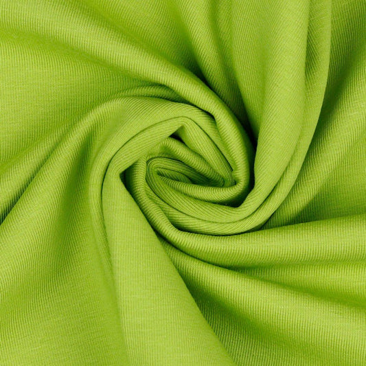 Cotton brushed jersey - green apple 285 g/m²