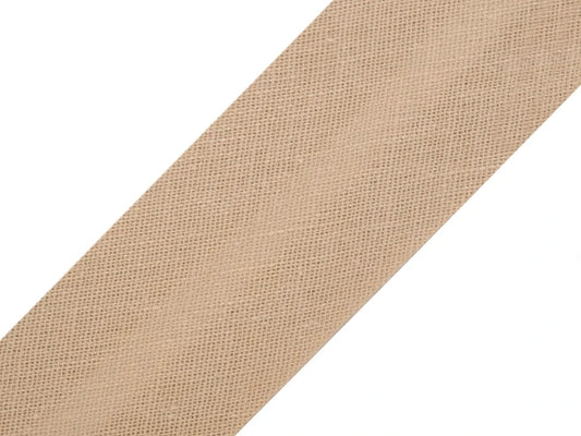 Cotton bias tape 20 mm - beige