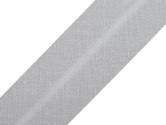 Cotton bias tape 20 mm - light gray
