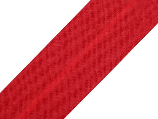 Cotton bias binding tape 20 mm - cherry red (25 m pack)