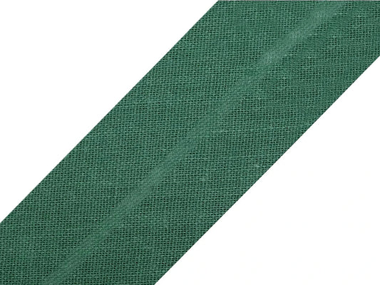 Cotton bias tape 20 mm - dark green